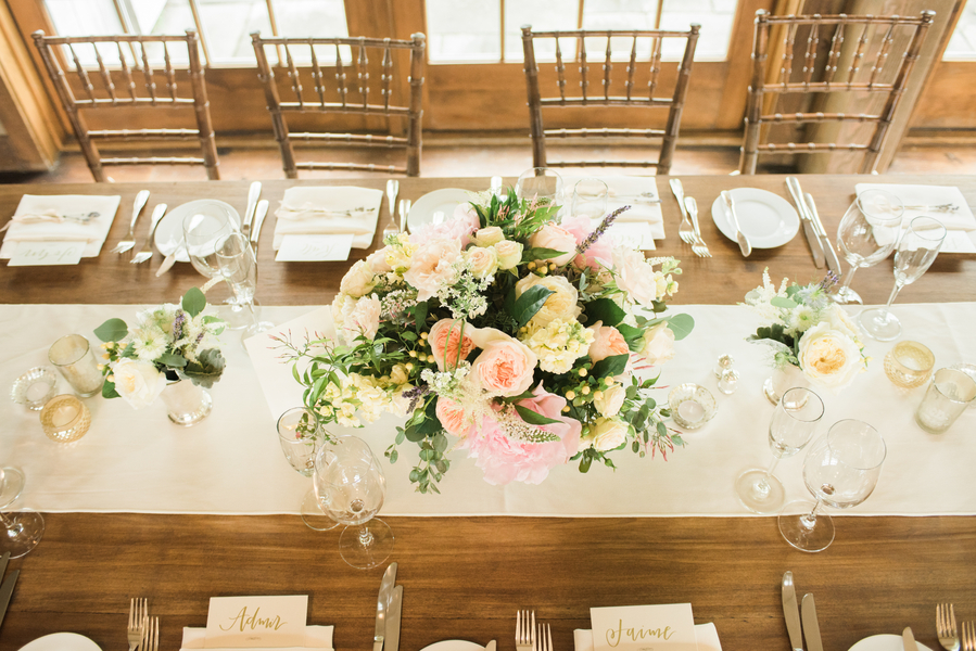 Romantic Farm Table Blush Centerpiece