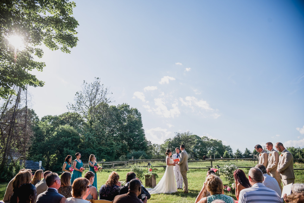 Dudley Farm outdoor wedding ceremony