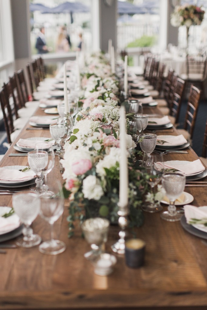 floral garland head table
