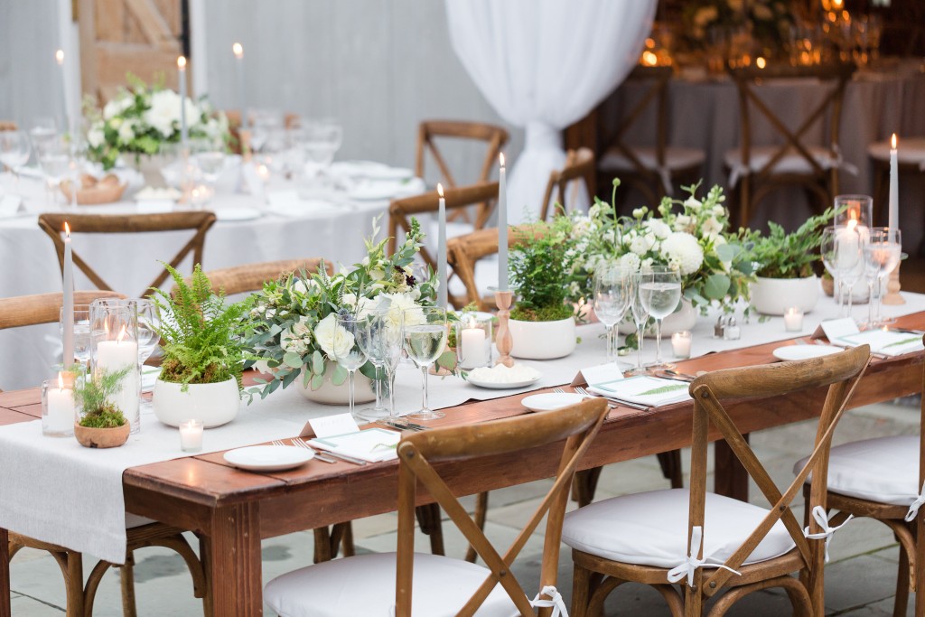 farm table centerpieces ct wedding flowers