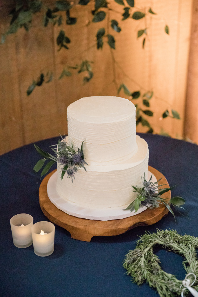 wedding cake with thistle